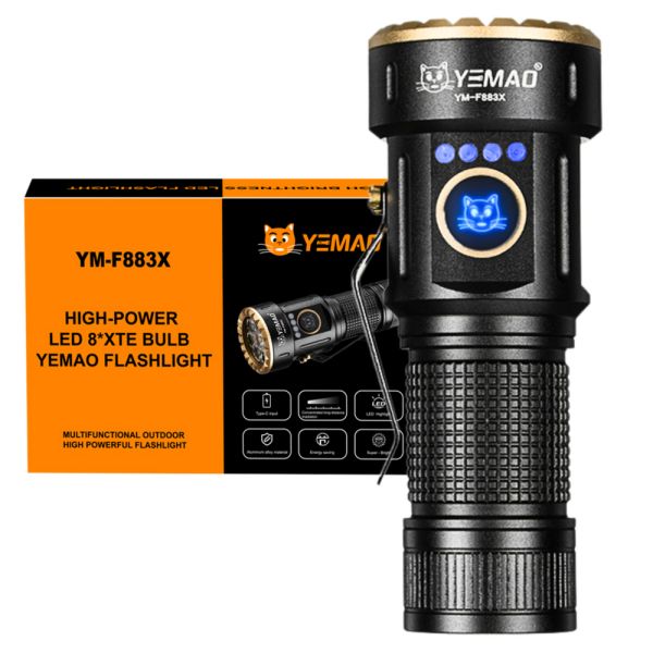 Ліхтар YEMAO YM-F883X, 3000LM, акумулятори 18650 + 18350 (3200 + 1500 mAh)