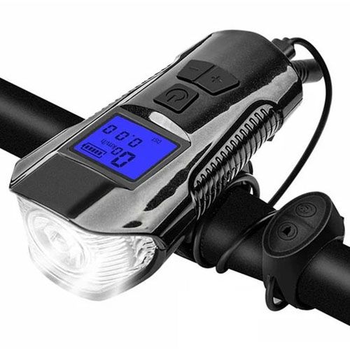 Велофара з комп'ютером та сигналом XA-585-T6+2LED