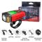 Велофара з комп'ютером, сигналом та сигналізацією AS0808-XPG+2LED(yellow)+2COB(red), виносна кнопка
