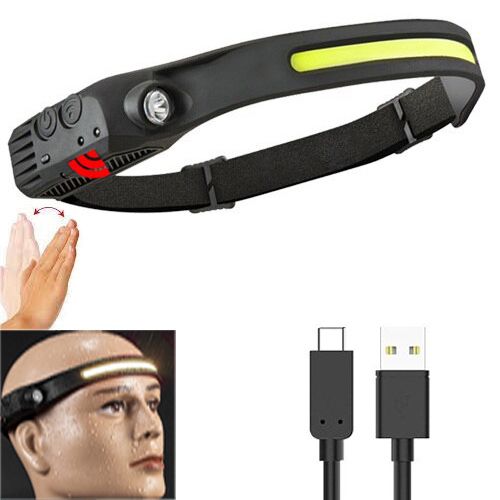 Ліхтар налобний BL-G28+LM+COB, Motion Sensor, Li-Ion акумулятор, ЗУ microUSB
