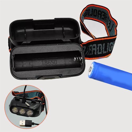 Фонарь налобный KX-215-LED+2COB