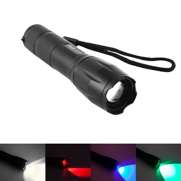 Ліхтар X10-4XPE LED(WHITE+RED+BLUE+GREEN)