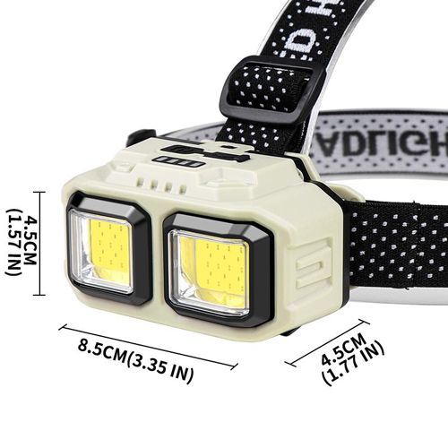 Фонарь налобный HX-816S-2COB(white+red), Motion Sensor
