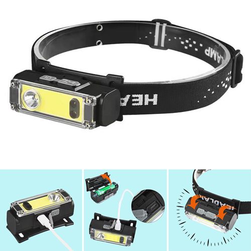 Фонарь налобный BL-T124-ХРЕ+COB (White+Red)