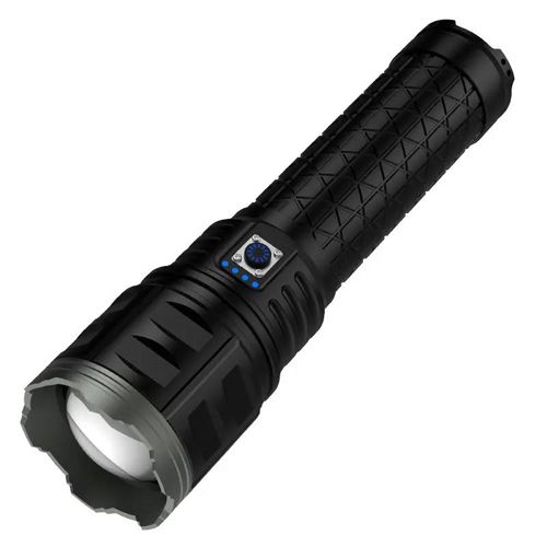 Фонарь AK138-1 WHITE LASER LED PM60-TG, 8х18650, power bank, чехол, индикация заряда, ЗУ Type-C, zoom, Box