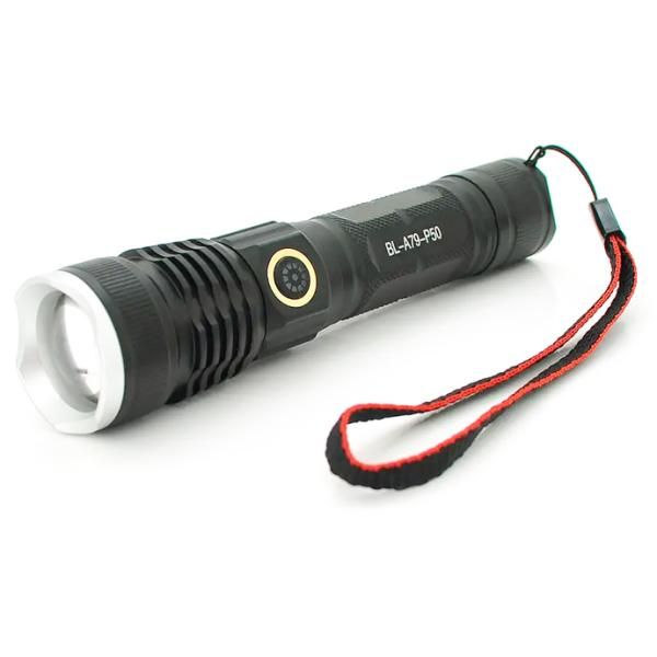 Фонарь Bailong BL-A79-P50, 1x18650, zoom, ЗУ Type-C