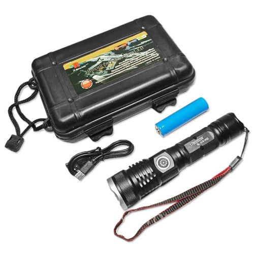 Фонарь Bailong BL-A79-P50, 1x18650, zoom, ЗУ Type-C