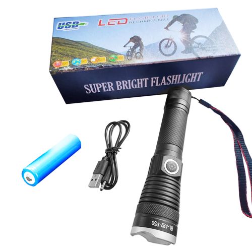 Фонарь Police BL-A92-P50, 1x18650, zoom, ЗУ Type-C