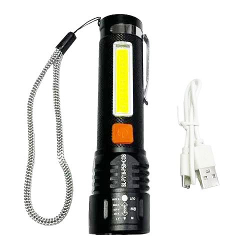 Фонарь Bailong BL-P716-P50  (white+red), Li-Ion аккумулятор, Type-C