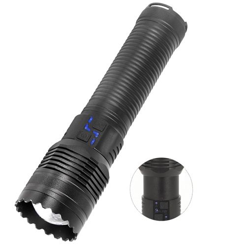 Фонарь Police F808 PM60-TG, 8х18650, power bank, индикация заряда, ЗУ Type-C, zoom, Box