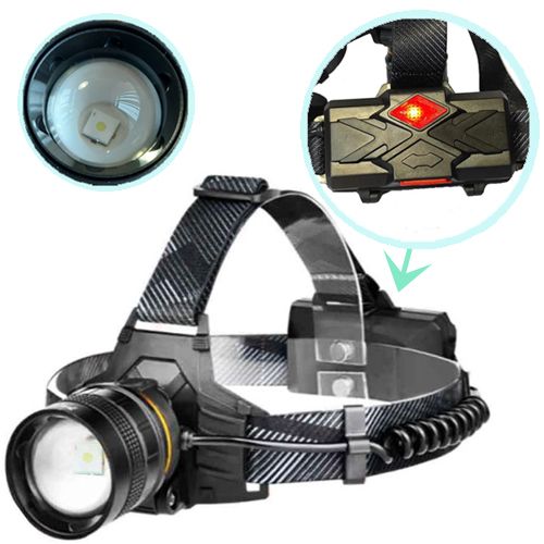 Фонарь налобный BL-8076-2-GT100, 2x18650, zoom, ЗУ Type-C