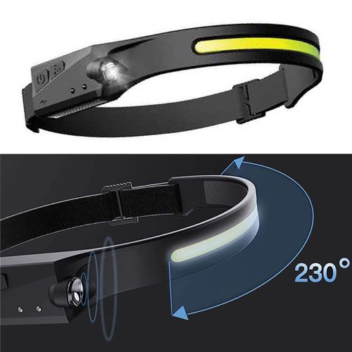 Фонарь налобный BL-G28+LM+COB, Motion Sensor, Li-Ion аккумулятор, ЗУ microUSB