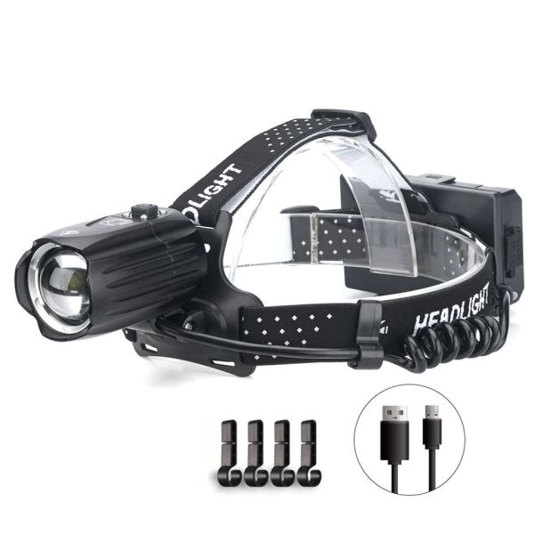 Ліхтар налобний BL-T35-P160, 3x18650, Power Bank, ЗУ Type-C, zoom
