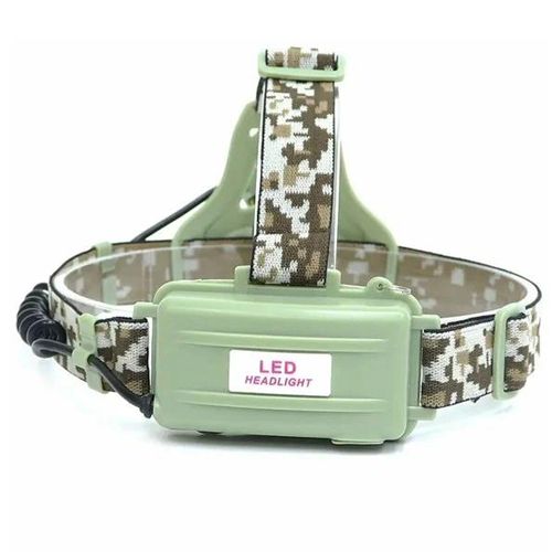 Фонарь налобный CH-002M-T6 camouflage, 2х18650, signal light, zoom, ЗУ Type-C, Box