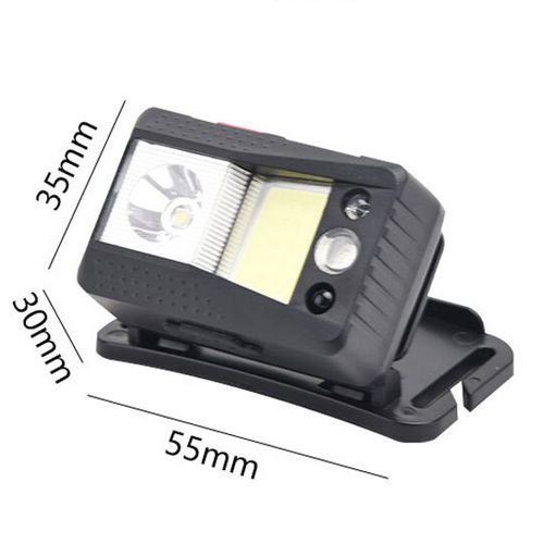 Налобный фонарик SL09-1L2+COB+LED (Red+Green+Blue), ЗУ Type-C