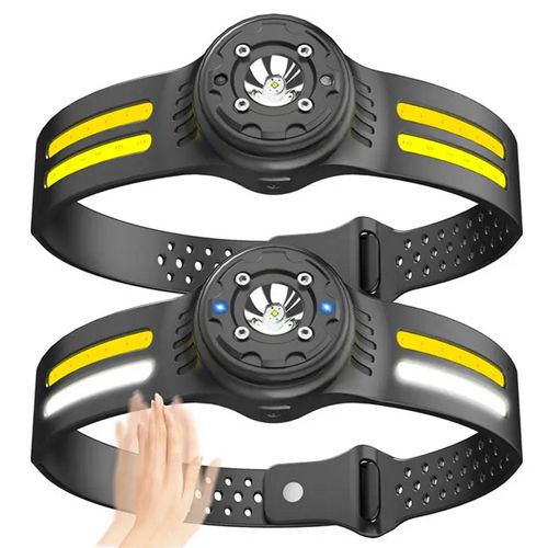 Налобный фонарь PLD T134-XPE+4COB (white+yellow+red), IPX4, Li-Ion