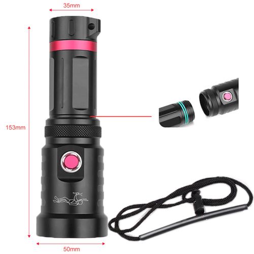 Фонарь подводный BL-A8-P50, 1x18650, ЗУ 220V