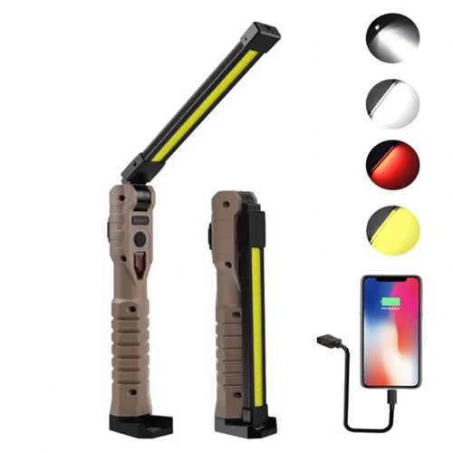 Фонарик  WORKLIGHT-WL-08-XPE+COB, поворот180º+180º, магнит