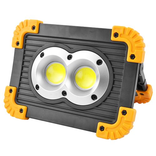 Прожектор светодиодный L802-20W-2COB+1W, ЗУ micro USB