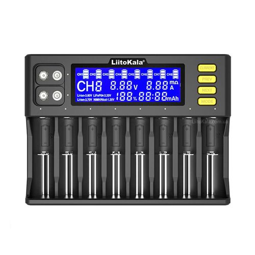 Зарядное устройство LiitoKala Lii-S8, 8х -AA, AAA, 18650, 26650, 21700 Li-ion, LiFePo4, Ni-Mh