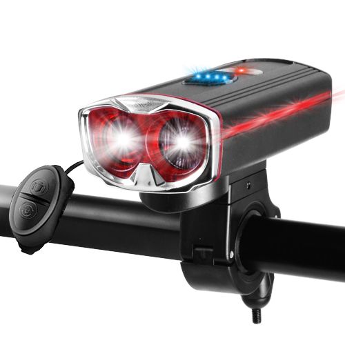 Велозвонок+ фара XA582-2T6, Motion Sensor, выносная кнопка
