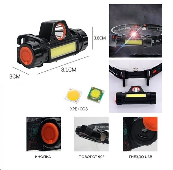 Фонарь налобный Bailong BL-872 XPE